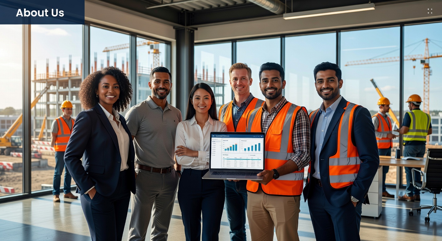 Experienced SDSI developer building a custom Windows desktop application for a construction client with multiple monitors showing blueprints and code